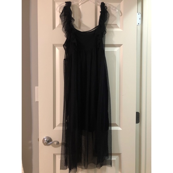 SOLD 🚫 Anthro | Maeve Black Sheer Dress Sz Small - Picture 2 of 4